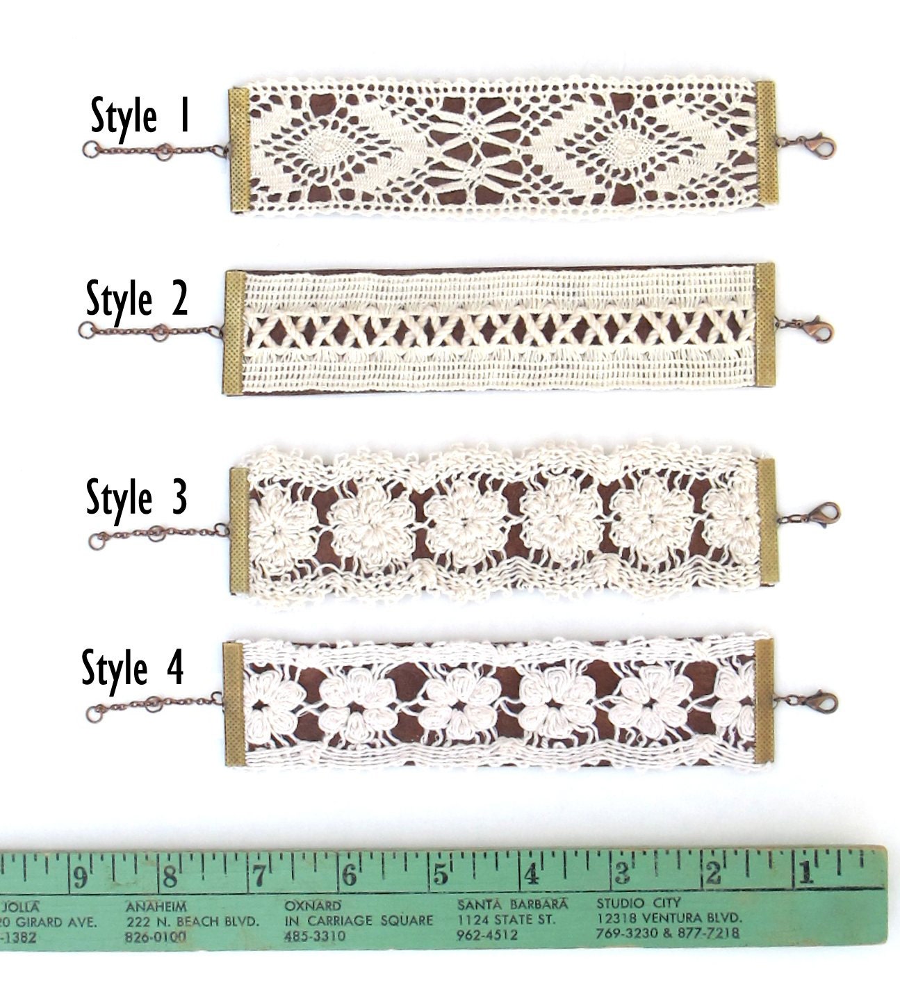 Vintage Lace Leather Cuffs