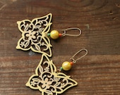 Yellow Butterfly Earrings