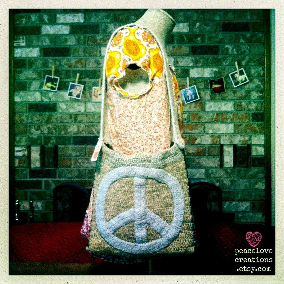 Peace Bag-Crocheted/Felted