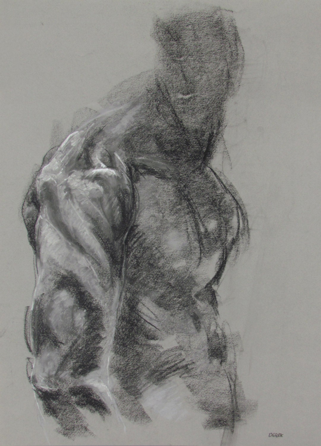 Life Drawing - pastel on paper - 19.5 x 27.5" original drawing "Drawing 131"