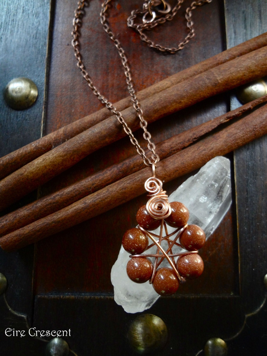 Sunstone Faery Star Necklace