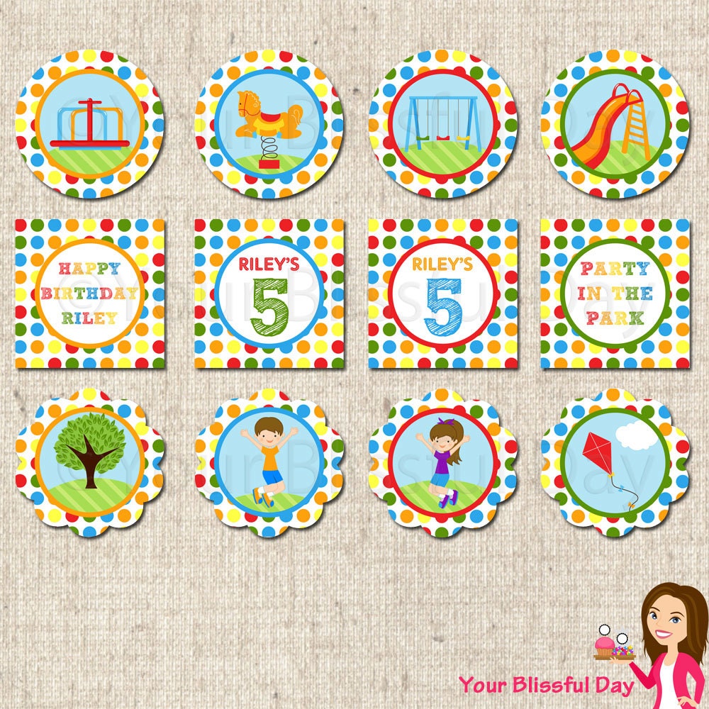 PRINTABLE Party in the Park Party Circles (Personalized) Il_570xn
