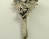 Angel Alex Is Beginning A New Chapter In Life - Up Cycled Sterling And PMC - Art Jewelry Pendant - 1171
