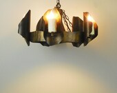 Brutalist Metal Chandelier