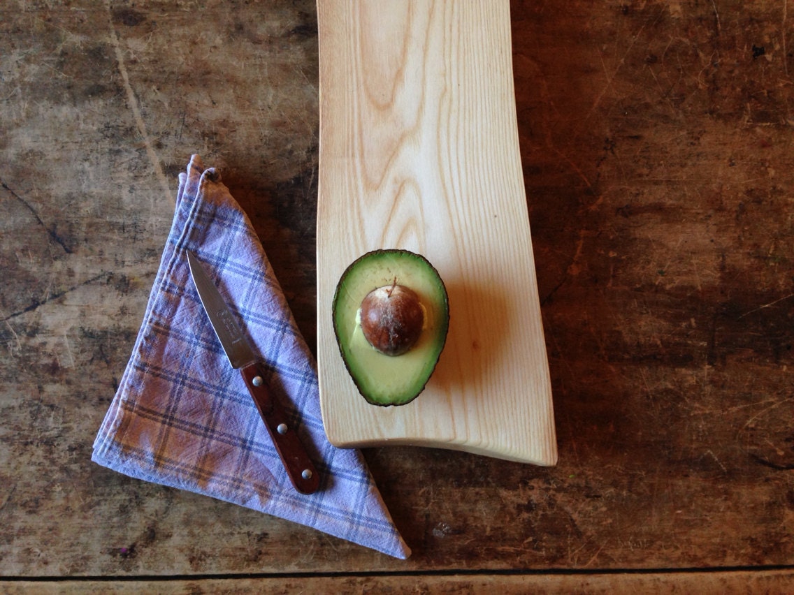 White Ash Cutting Board Footed Serving Board Rustic Organic Home and Garden