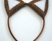 Wool Felt Tabby Cat Plush Ears Headband