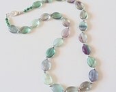 AA Fluorite  necklace with all sterling silver