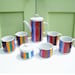 Vintage Mod Coffee Set Rainbow Stripes San Remo by Imperial 1971