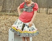Girls twirly skirt with cameras The Way I See It SIZE 7-10