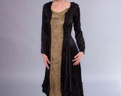 antique victorian dress . 1890s silk and lace dress .