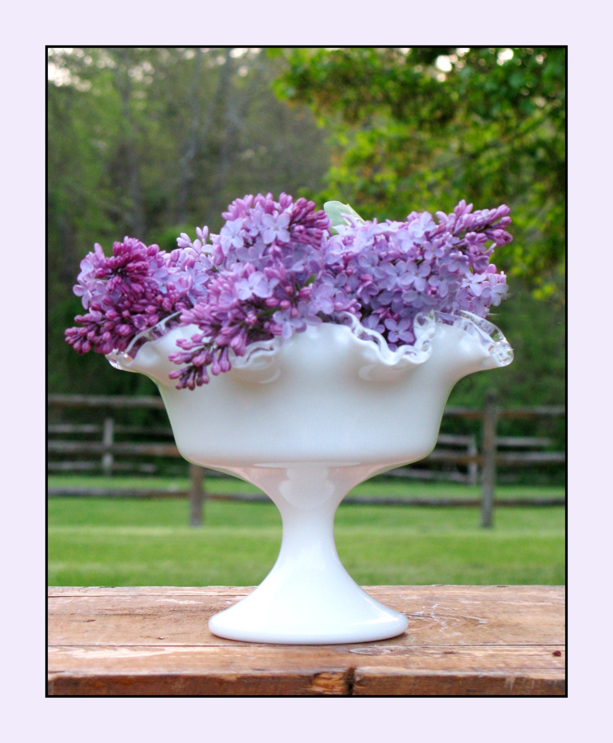 Fenton Silver Crest Compote - Wedding Centerpiece