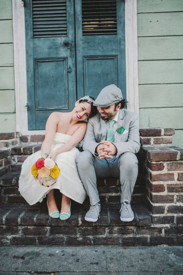 handmade felt wedding bouquet
