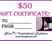 Inspirational Jewelry Gift Certificate - Mother's Day