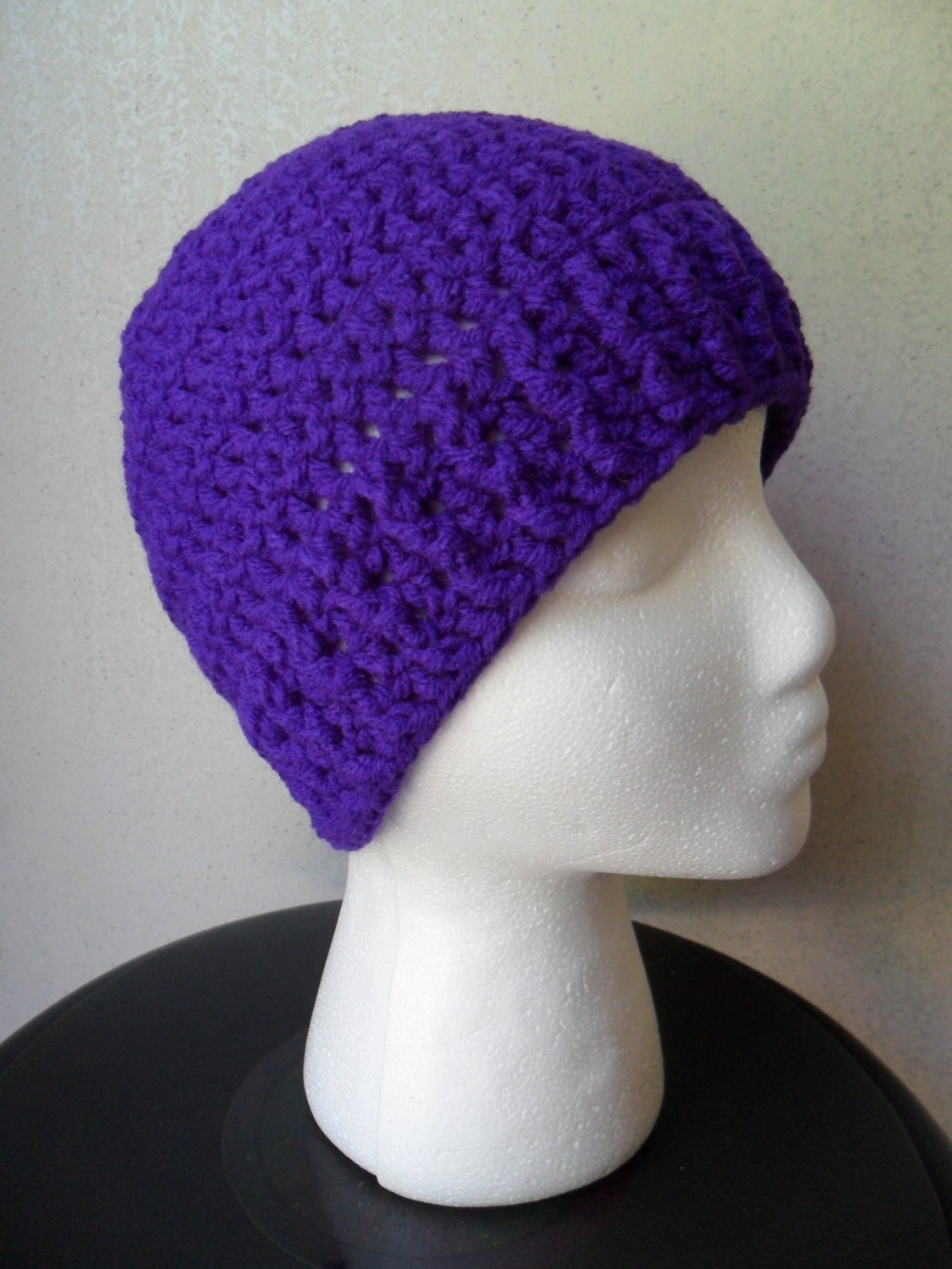 Debbie Hat in Amethyst - Beanie Beenie Cloche Cap - Ready to Ship - FREE US Shipping