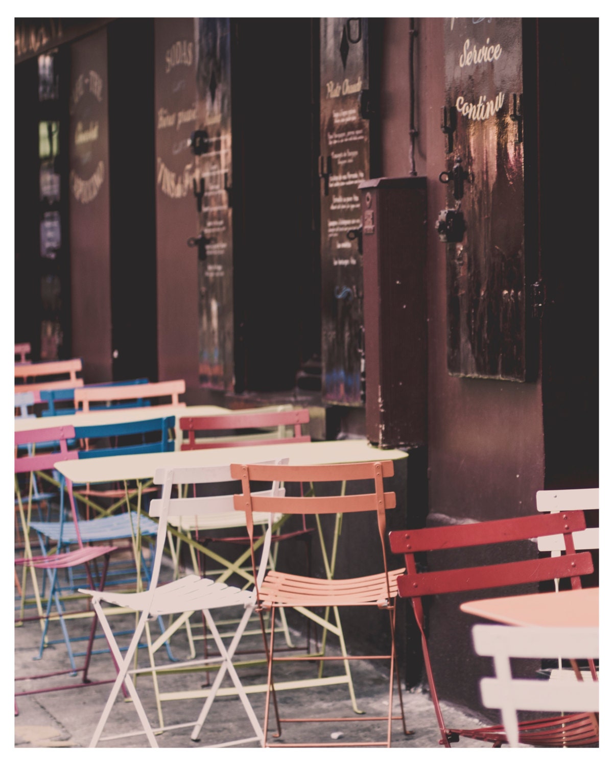 Paris Photography, Travel, Fine Art Photography, Paris Cafe, 8x10 Print