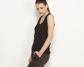 Black tank top  women,  shirt sport blouse summer fashion