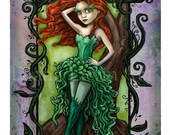 Redhead Girl Art Print - Comic Book  Arwork - Fantasy Painting