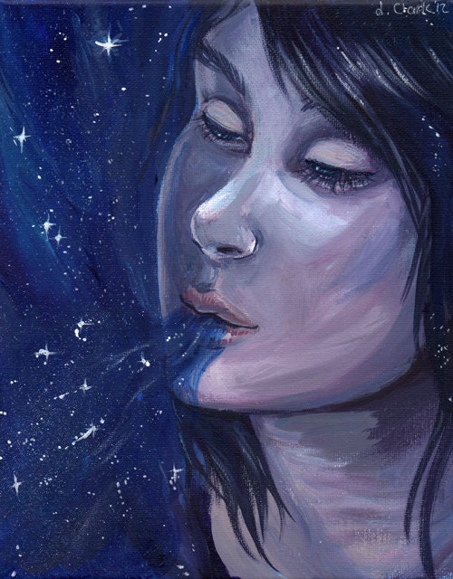 Acrylic  Original Painting - Stardust - Exhale galaxy