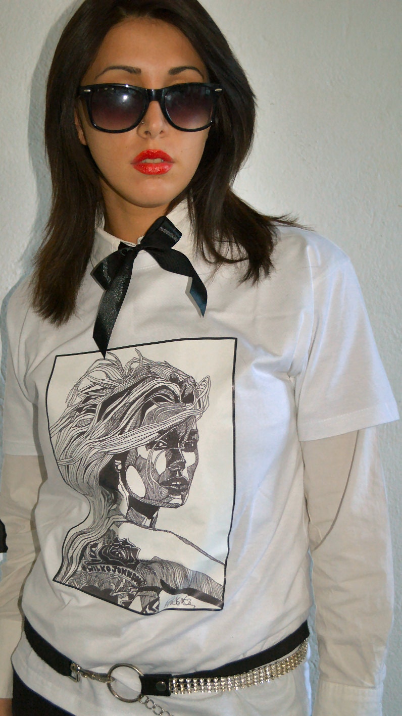 T-Shirt - B&W Fashion Illustration - 'Wilko Johnson' by Paul Nelson-Esch