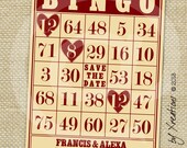 BINGO Save the Date Invitation Card - Customizable Wordings - Print-your-own - Digital File