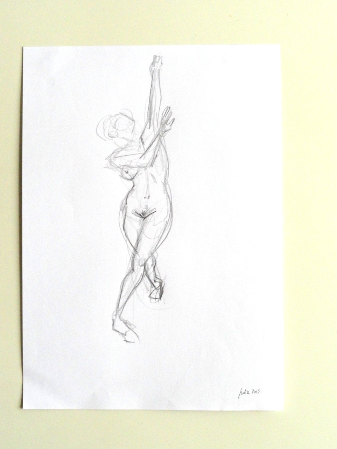 Gesture drawing n9 - original pencil on paper