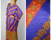 Vintage 60s David Brown GYPSY BOHO Glitter CAFTAN. (XLarge)