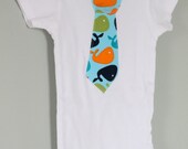 Whale Tie Onesie for baby boy  Ready to Ship:  Size 9 months