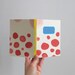 hand stitched notebook notebook - red shapes