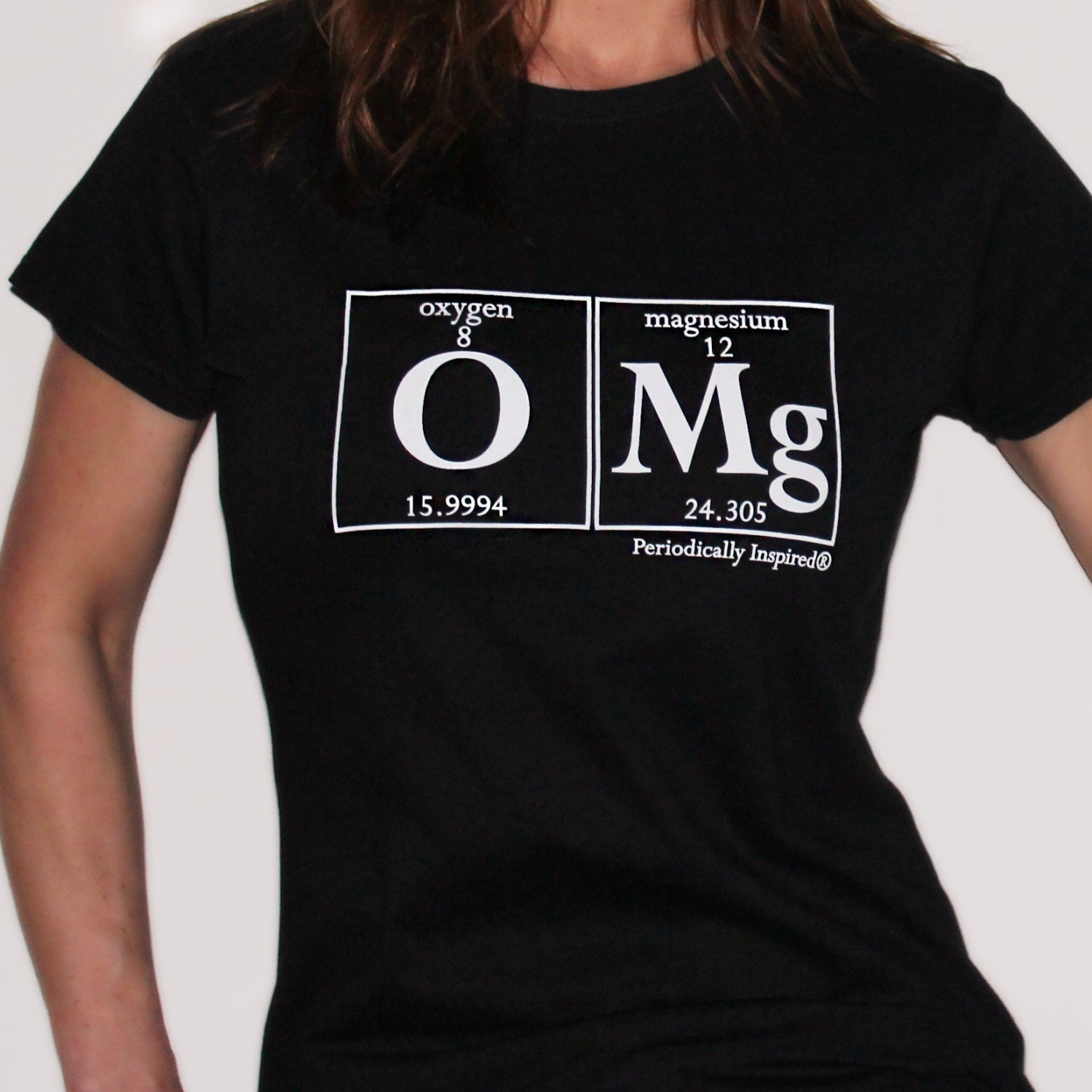 OMG Periodic Table Women's Tee by Periodically Inspired - Chemistry Tshirt for Nerdy Girl