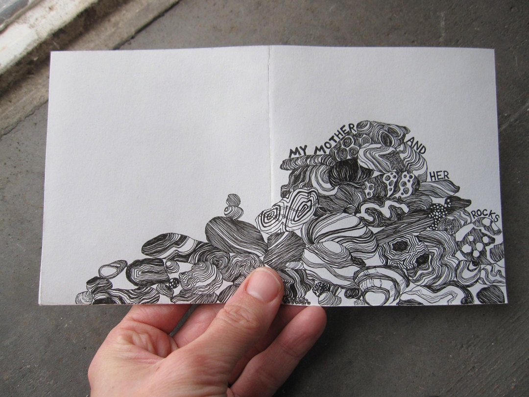 Illustrated card / paper art zine / poem / comic book /