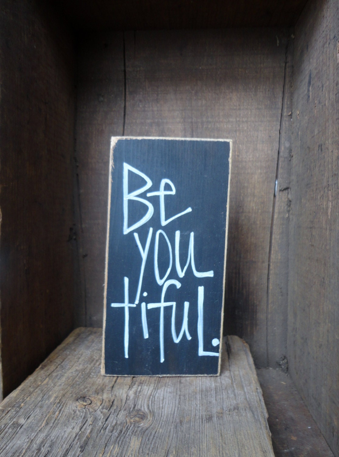 Be You Tiful/ distressed/ hand painted /wood sign/ refurbished farm wood - CrookedCoopFarm