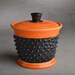 French Butter Crock Ready To Ship Dangerously Spiky Butter Crock by Symmetrical Pottery