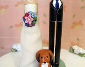 Custom Clothespin Wedding Cake Topper With Pets