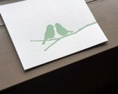 Lovebirds Letterpress Valentine Card