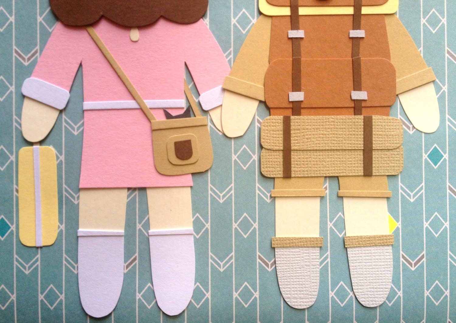 Moonrise Kingdom Sam and Suzy Paper Collage