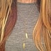 Double Feather Lariat Necklace - GOLD