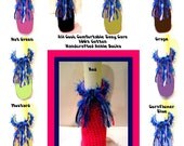 Boho Ankle Socks, Slipper Socks, Booties, Women's Socks, Funky Chunky Handmade Socks With Colorful Trim