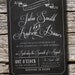 VINTAGE BLACKBOARD Chalkboard Poster Wedding Invitation/Response Card - 100 Professionally Printed Invitations & Response Cards
