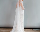 Long Bridal Veil- Lace Cap- Bohemian Art Deco Inspired