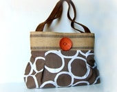 Purse handbag. Freehand in Italian Brown