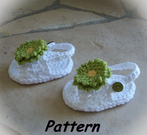 Instant Download for PDF Crochet PATTERN: Back Strap Summer Baby Sandals for BOY or G I R L