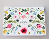 Mother's Day Scandinavian folk flowers card