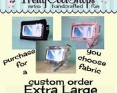 custom order an Extra Large Touch Screen Wristlet, Galaxy Note wallet, cell phone wristlet, Droid DNA case, LG intuition, fabric phone case