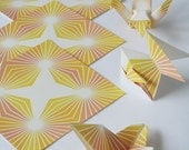 Origami Paper Modern - Starburst Geometric Origami Paper,  5 inch squares for folding origami, Colorful, Symmetrical,  DIY gifts