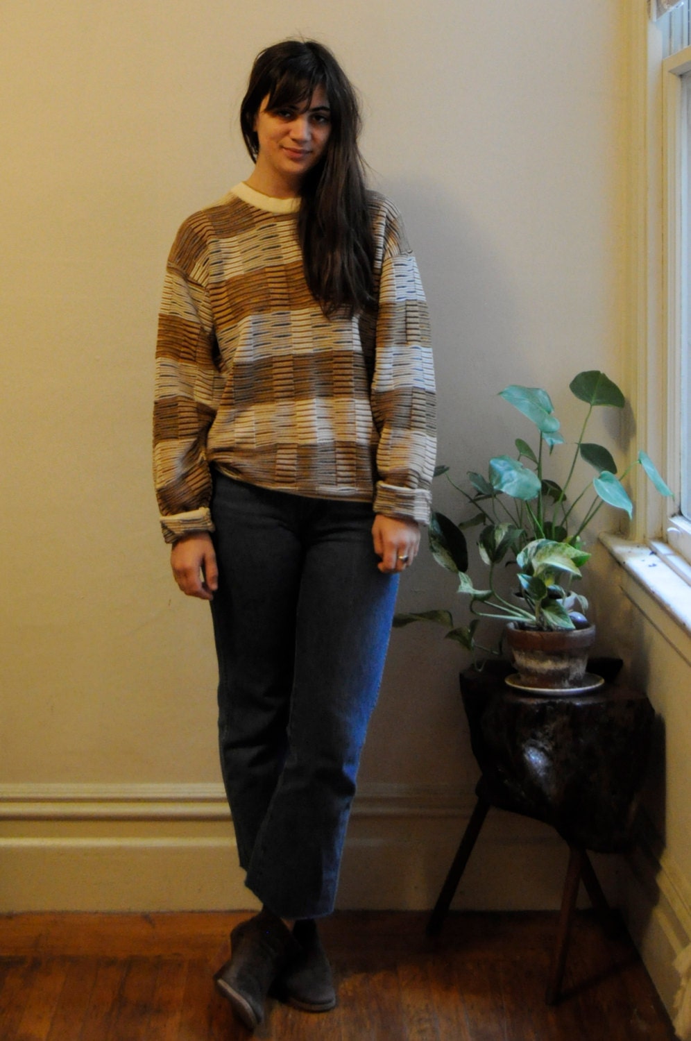 90s Mens / Womens Oversize Striped Sweater