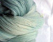 Hand Dyed Lace Yarn, merino wool, machine washable, blue, grey