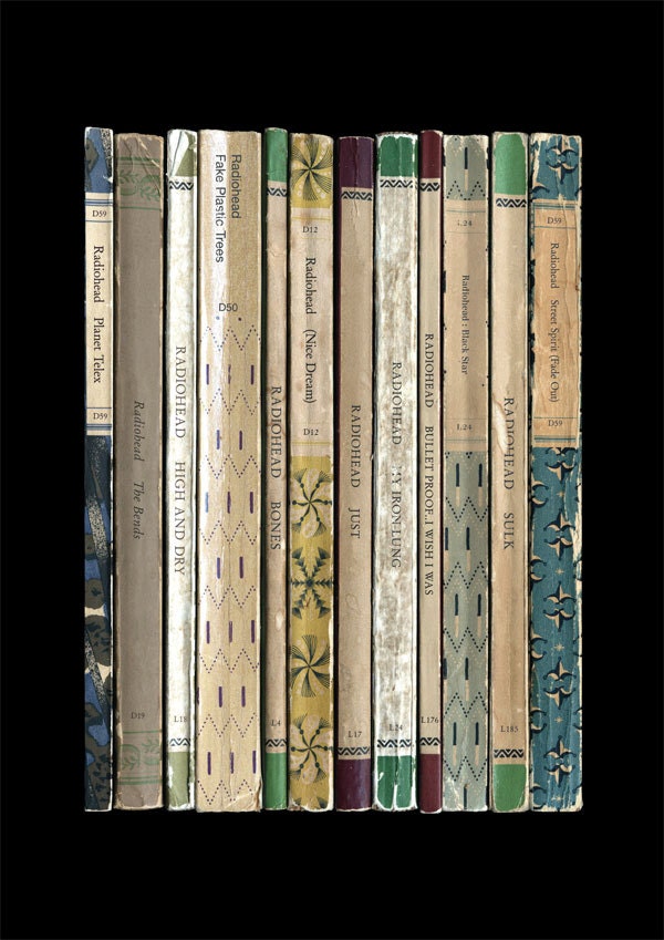 Radiohead 'The Bends' Album As Books Poster Print