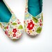 Women's Slippers - Red, Pink, and Jade Floral Lady-Birds