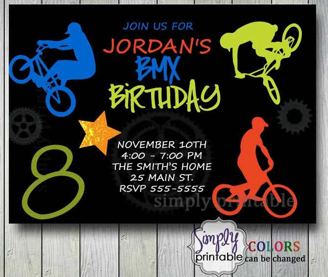 BMX Birthday Invitation Il_170x135