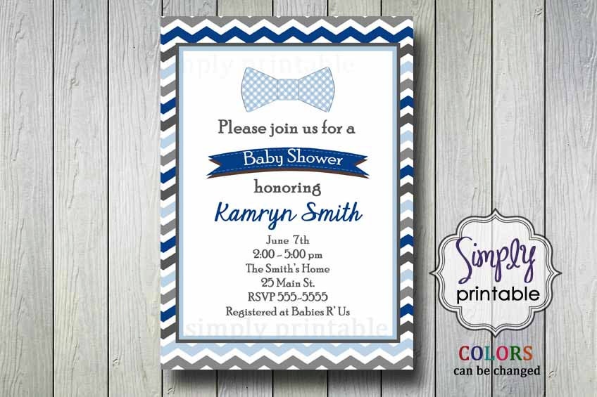 Little Man Bowtie Baby Shower Invitation Il_170x135